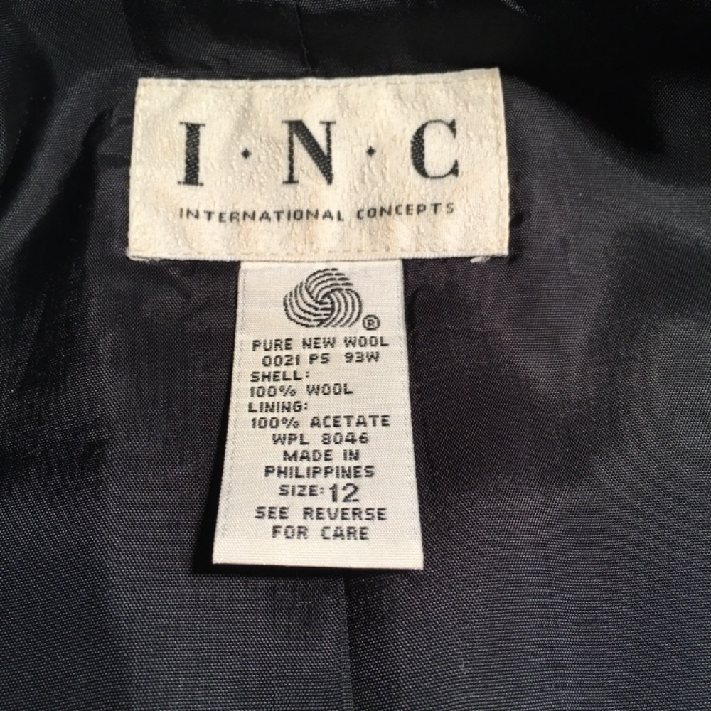 INC INTERNATIONAL CONCEPTS Long Fitted Blazer Jacket, NAVY BLUE, Size 12 - Picture 3 of 8